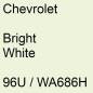 Preview: Chevrolet, Bright White, 96U / WA686H.